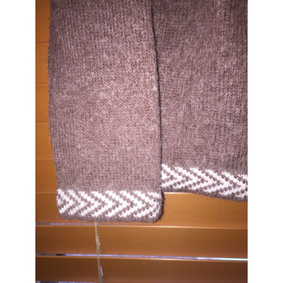 Alpaca Connection Large Full-Zip Hooded Sweater Handmade Peru Taupe Beautiful - Picture 6 of 7